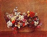 Henri Fantin-latour Wall Art - Flowers in a Bowl
